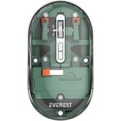 Resim Everest SM-BT29 Glassy USB Siyah Transparan 2in1 Bluetooth ve 2.4ghz Kablosuz Mouse 
