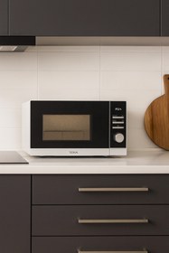 Resim Teka MWE FS20 G WH 20L Beyaz Grill Mikrodalga Fırın – 700W, 8 Program, Çözme Fonksiyonu 