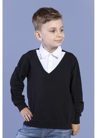 Resim Toontoy Kids Toontoy Erkek Çocuk Okul Sweatshirt Lacivert 