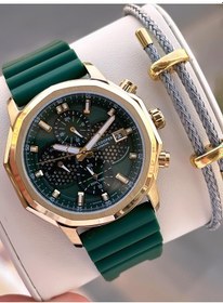 Resim Lee Cooper İtalyan Tasarım Bileklik Hediyeli Silikon Kordon 5 Atm Erkek Kol Saati Elc.08238.175 Sarı 