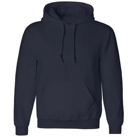 Resim Erkek Uzun Kol Kapşonlu Basic Sweatshirt Hoodie - Lacivert renkli 