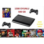 Resim Süper Mariolu 200 ADETOyunlu Süper Slim Teşhir 500 GB 2 Kollu Garantili Japon Oyuncak Sarayı 