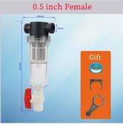 Resim Balık Tankı Balık Tuvalet Tam Şeffaf Balık Atık Toplayıcı Akvaryum Drenaj 0.5 İnch Female F '+3'lü Yedek Filtre Seti 