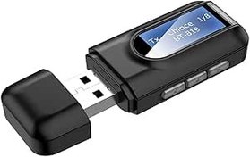 Resim BTPOUY T11 BT 5.0 Ses Alıcısı Verici ile 3.5mm LCD Ekran 3.5 AUX Stereo USB Tak Kablosuz Adaptör Araba PC TV Kulaklık 