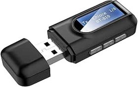 Resim BTPOUY T11 BT 5.0 Ses Alıcısı Verici ile 3.5mm LCD Ekran 3.5 AUX Stereo USB Tak Kablosuz Adaptör Araba PC TV Kulaklık 
