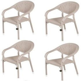 Resim Capsis Bambu Plastik Sandalye Bej Cappuccino 