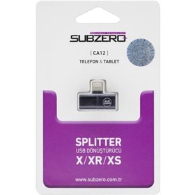 Resim onlinebutik İphone 7 8 X Lightning Splıtter 2in1 Şarj Ve Kulaklık Subzero CA12 