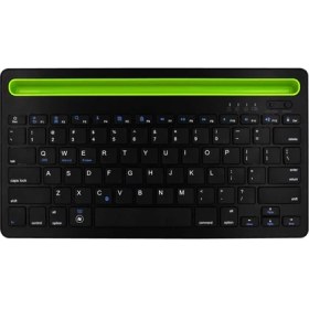 Resim Cloody Siyah Bluetooth Ultra Ince+şarjlı Mac/win/android/ıos Uyumlu Tablet Standlı Kablosuz Klavye 