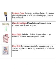 Resim Marshall Fit Silikonlu Ipek Mat Iç Cephe Boyası 20 Kg+Marshall Tavan Boyası 17,5 + Boyama Takımı 