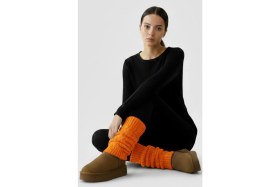 Resim Pamora Original 1 Çift Premium Tozluk %100 Akrilik Triko Örgü Leg Warmer Ayak Isıtıcı Beyaz, Pembe, Turuncu, Gri, Lacivert, Turkuaz 