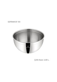 Resim Sofram 18 Cm Çelik Kase 2 Litre Gri 