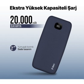 Resim Ttec Chargeup Lcd 20.000mah Taşınabilir Hızlı Şarj Aleti / Powerbank Lacivert 