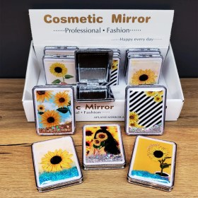 Resim River World Cep Aynası Kapaklı Simli Çok Renkli 