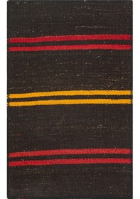 Resim Özel Sarı Kırmızı Rengi El Dokuma Kilim Paspas 