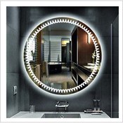 Resim GLOBAL LED MIRROR 90 Cm Beyaz Ledli Tasarım Kumlamalı Banyo Aynası Makyaj Aynası Işıklı Ayna 