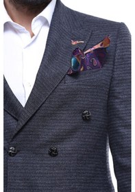 Resim Wessi Kruvaze Slim Fit Erkek Lacivert Ceket Lacivert 
