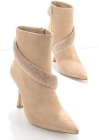 Resim Bambi Bej Süet Kadın Bot & Bootie K02229008502 001 
