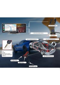 Resim 128gb Android Auto Car Play 10" 2k 1440p Araç İçi Kamera 