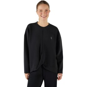 Resim Skechers Soft Touch Crew Neck Sweatshirt Kadın Siyah Sweatshirt 