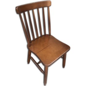 Resim Sandalye Yonca Çıtalı Model Kayın Torna Retro İskelet Parlak Ceviz Natüre Kutuda Sevk El Yapım 