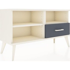 Resim Arges Şifonyer 2 Raflı Tek Çekmeceli 88x30x48 Aytaşı-aytaşı/antrasit Aytaşı/antrasit 