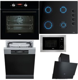 Resim Teka HAK 625 BK+GBE 64002 KBC BK E4+ ATV 60+MS 620 BIS+DSI 46750 SS Siyah Ankastre Set 