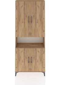 Resim Arges Dolap 5 Raflı 4 Kapaklı 88x30x221 Çam-çam Çam 