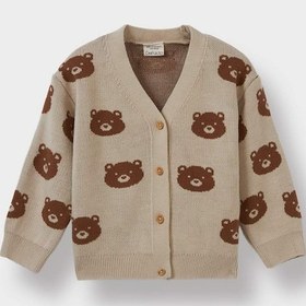 Resim Defacto Erkek Bebek Ayıcık Desenli Düğmeli Hırka F2378a525wnbn300 Kahve 