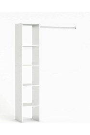 Resim Tdesigno Eliz Açık Giyinme Dolabı - Gardırop Beyaz 120 cm 