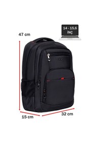 Resim Dada 03 Usb Aparatlı Siyah Laptop Sırt Çantası 15,6 İnç Geniş İç Hacim Darbe Emici Koruma 