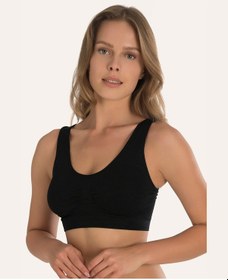 Resim Nbb Dikişsiz Seamless Balensiz Cup Takviyeli Spor Sütyeni/büstiye Siyah 