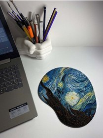 Resim Yıldızlı Geceler Baskılı Bilek Destekli Mouse Pad Mousepad 