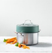 Resim Greenpan Steamy 24cm Buharda Pişirici Yeşil 