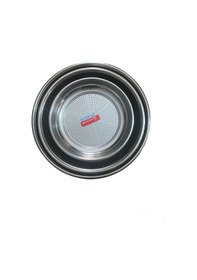 Resim Mobilreyon Paslanmaz Krom Süzgeç Süzek Ilistir 3 Adet 25-30-35 Cm 