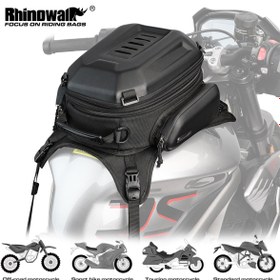 Resim Rhinowalk MTR3001KC Su Geçirmez Genişleyebilir Motosiklet Tank Çantası (15-18L) 