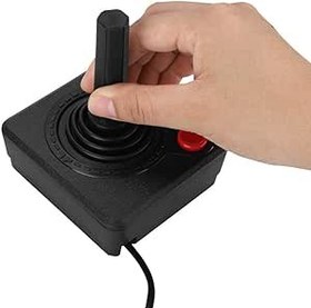 Resim Dpofirs Retro Klasik 3D Analog Joystick Kontrol Cihazı, Çalışma Düğmesi ve Dört Yönlü Joystick ile, Atari 2600 için Oyun Kontrolü, Atari 7800 Konsol ile Uyumlu, 9pin Arayüz 