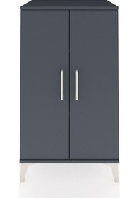 Resim Hyperion Komodin 2 Raflı 2 Kapaklı 60x44x106 Antrasit-antrasit Antrasit 