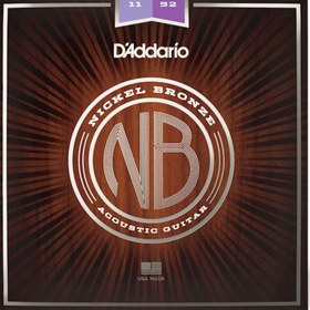 Resim D'Addario NB1152 Nickel Bronze Akustik Gitar Teli - Custom Light (11-52) 
