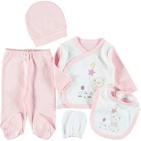 Resim Zıpır Bebe Zıpır Pembe 5 Li Zıbın Seti Hastane Çıkışı Pamuklu Kaliteli Set Pembe 