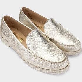 Resim Valmenti Patrika Kadın Dore Hakiki Deri Loafer Ayakkabı 33 0607 Bn Ayk Y24 Altın 