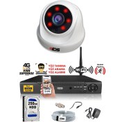 Resim IDS 1 Kameralı 5MP Sony Lensli 1080P Full HD Güvenlik Kamerası Sistemi - Cepten İzle - 250 Iç 