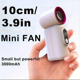 Resim 3000mAh Taşınabilir El Tipi Mini Fan - 30% Daha Uzun Pil Ömrü, USB Şarj Edilebilir Turbo Fan Kadınlar ve Erkekler İçin, Dış Mekan, Kamp, Tatil İçin Kompakt Seyahat Gereksinimleri - Tatil ve Günlük Kullanım İçin İdeal Hediye, Mini Fan Taşınabilir, Kamp Aksesuarları, Şık Gadget, Dayanıklı Yapı, Kişisel Gadget, Seyahatçiler 