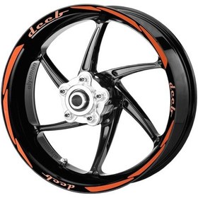 Resim Deeb Motosiklet Jant Şeridi Universal Turuncu Beyaz Model S N11.25946 