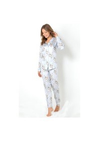 Resim Miorre Doremi Blue Grace Uzun Kollu Bayan Pijama Takımı 001 