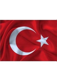 Resim Kale Türk Bayrağı Saten Çift Katlı 70x105cm 