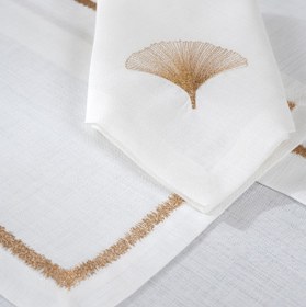 Resim Iris Gold Nakışlı 2 Li Peçete 40X40 2553 - Gold / 40 x 40 