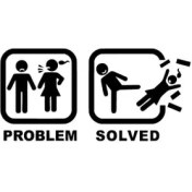 Resim Problem Solved Sticker Duvar Dekor Sticker 40 x 20 cm 