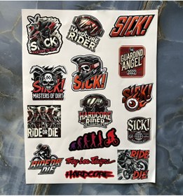 Resim shop Karışık Bisiklet Sticker Seti 