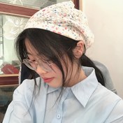 Resim İlkbahar Yaz Çiçek Desenli Hafif İpek Gibi Eşarp - Bej Renk, Çok Renkli Çiçekler, Gençler ve Gençlik için Çok Yönlü Boyun Aksesuarı, Kore Tarzı Günlük Kıyafetler İçin 