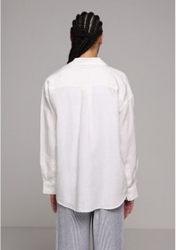 Resim Colin's Colins Boyfriend Fit Shirt Neck Düz Kadın Beyaz Uzun Kol Gömlek Cl1078739 Q1.v2 Wht 